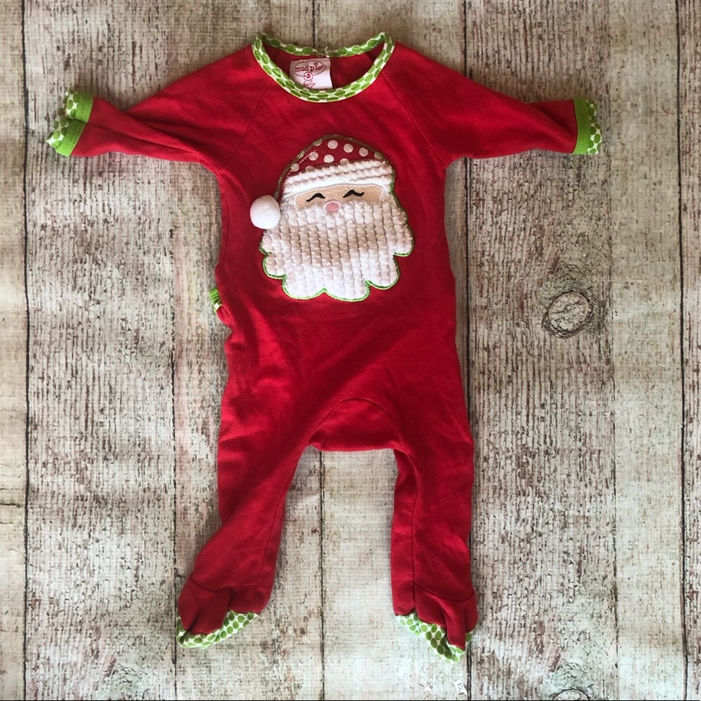 Mud pie baby 0-6 month Santa Sleeper